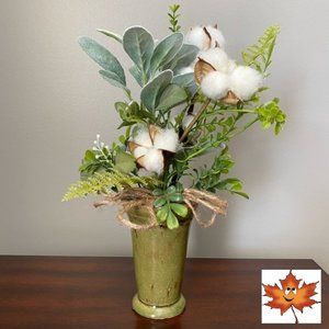 NEW! Faux greenery with cotton